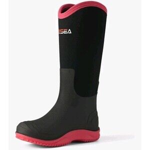 HISEA Women's Mud Rain Boots Waterproof Tall Garden Insulated Neoprene Size 6